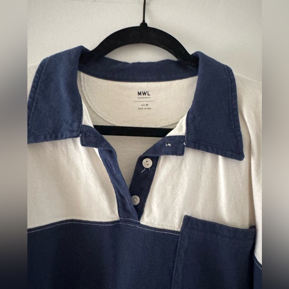 Madewell Striped Rugby Polo Shirt - Picture 5 of 6